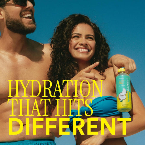 15.2 oz (12-Pack) Lemon Perfect Coconut, Hydrating Flavored Lemon Water, Zero Sugar, Delicious and Refreshing, Organic
