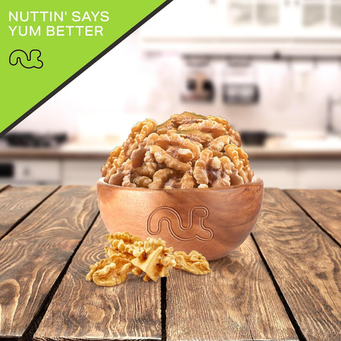 (16oz 1 LB) Packed NUT CRAVINGS - Raw Walnuts Halves & Pieces, Unsalted, Shelled, - Fresh in Resealable Bag - Kosher