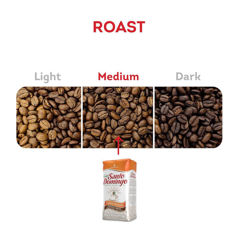 16 oz (Pack 4) Caf Santo Domingo Caracolillo, Bag, Whole Bean Peaberry Coffee - Product from the Dominican Republic