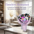 5 1-3 Preserved Flowers Bouquet Real Roses, Flowers for Delivery, Long-Lasting Mixed Purple Roses & Daisies Bouquet