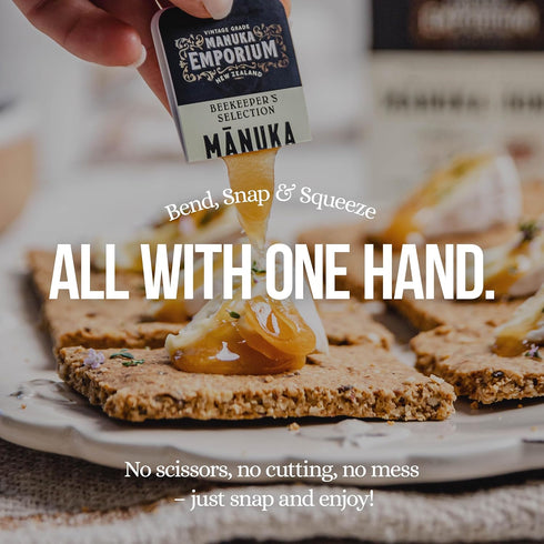 Packets 263+ 24 0.18oz 10+ Manuka Emporium Raw Manuka Honey MGO | x Single-Serve Snaps | Certified Monofloral New