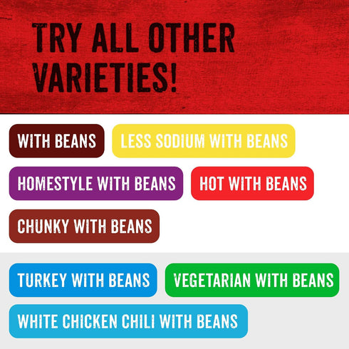 15 Oz, (Pack 2) HORMEL Chili Chunky Beef Chili with Beans, No Artificial Ingredients