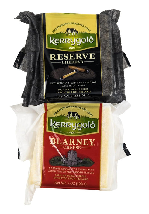 Generic Reserve Cheddar & Blarney Cheese, Imported Irish Cheese Made with Grass-Fed Cows