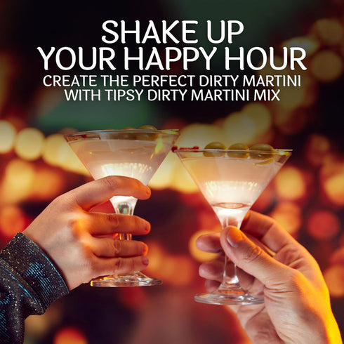 12.7 oz (Pack 1) Tipsy Dirty Martini Mix - Smooth and Savory Original Martini Olive Juice, Cocktail Mixer for Gin