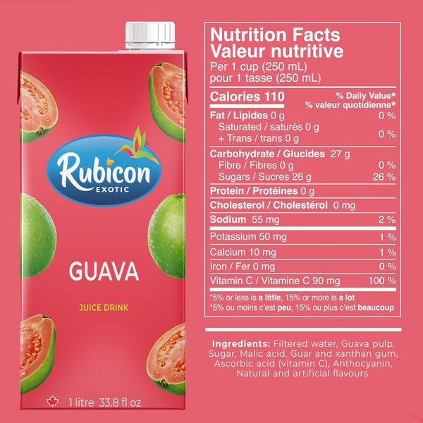 200ml (Pack 4), Rubicon Guava Exotic Juice Drink of Red