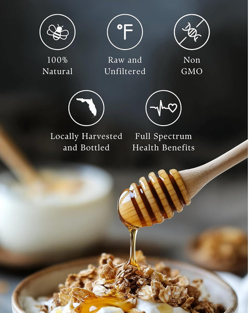 100% 32 Orchard Pond Tupelo Honey - Rare Harvest from White Ogeechee Tupelo Trees, Handcrafted in North Florida, Pure