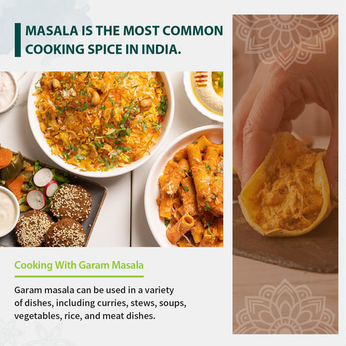 Soeos Garam Masala, 15 oz (425g) Indian 8-Spice Blend, Vegan, Gluten Friendly, Non-GMO, Masala Seasoning Bulk