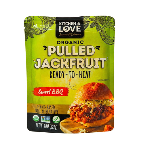 Kitchen & Love Organic Sweet BBQ Pulled Jackfruit, Non GMO, Vegan, 8 Ounces (Pack Of