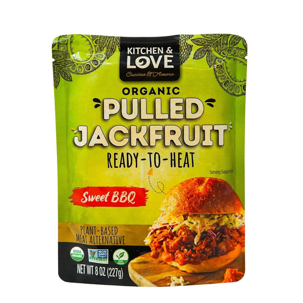Kitchen & Love Organic Sweet BBQ Pulled Jackfruit, Non GMO, Vegan, 8 Ounces (Pack Of