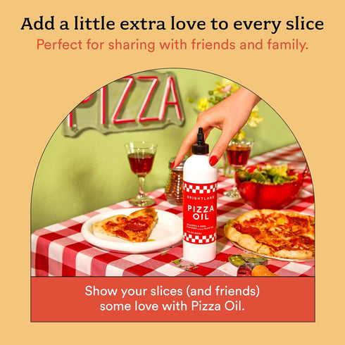 12 Oz Brightland Pizza Oil with Extra Virgin Infused Olive Oil - Herbaceous Oil for Dipping & Dressing - Premium
