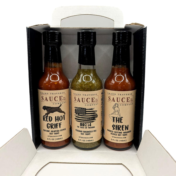 Grand Traverse Sauce Company Hot Sauce, 3 Pack