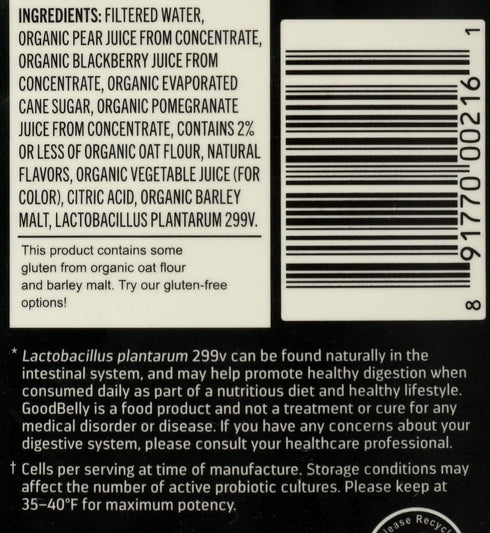 GoodBelly 32 , Pomegranate Blackberry Probiotic Juice, Ounce