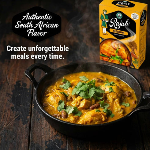 Pack Rajah Curry Powder Variety Bundle - Includes Medium, Hot, and Mild Curry Powders - Authentic South African Spices