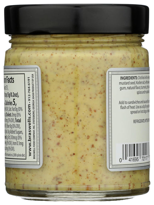 9 Braswells, Mustard Hot Horseradish, Ounce