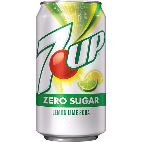 7UP 12 oz. (Pack 24) Zero Sugar Lemon Lime Soda, fl. Cans