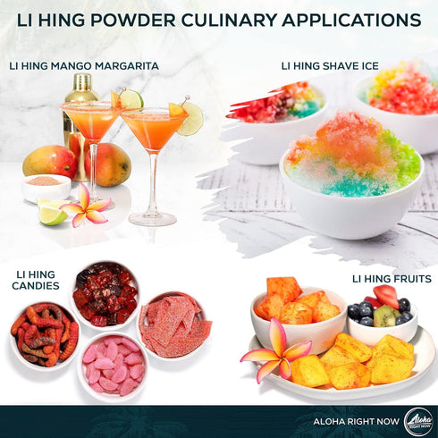 24 oz Aloha Right Now Authentic Li Hing Mui Powder Shaker for flavoring fruits, candy, & cocktail drinks - Sweet, Sour