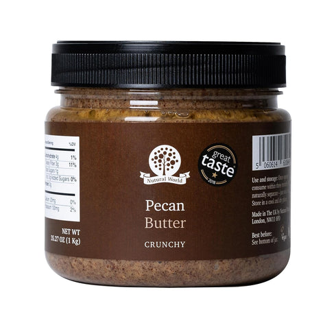 Nutural World - Crunchy Pecan Nut Butter 35 Oz (1kg) Great Taste