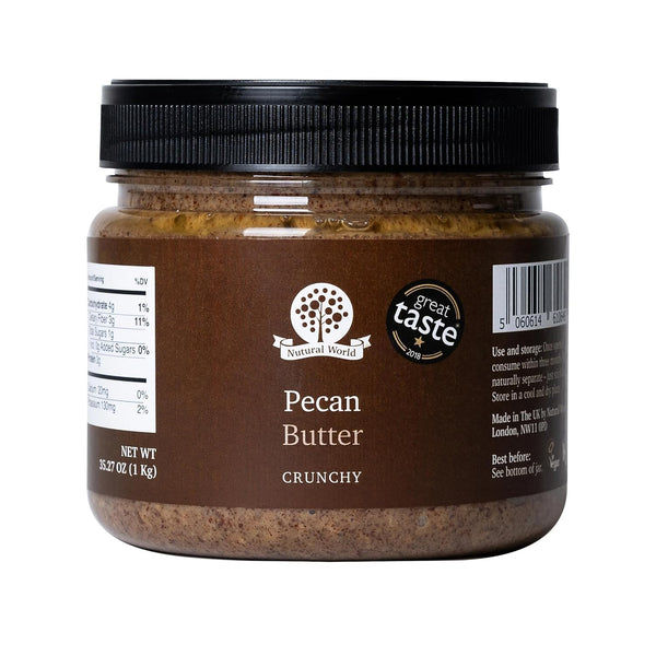 Nutural World - Crunchy Pecan Nut Butter 35 Oz (1kg) Great Taste