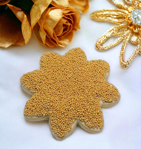 Sweet Evas SHIMMER METALLIC GOLD NONPAREILS- Dairy Free, Gluten Free, Egg Free, Vegan, Soy Free, Nuts Free, Kosher