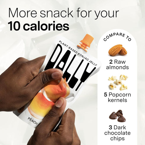 10 10-Calorie, Immune Dally Peach Drinkable Konjac Jelly Pouches | Healthy Keto, Gluten Free, Sugar Free Korean Fruit