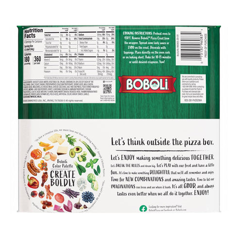 Boboli Pack) 8" 2 packs, (4.5 oz 9 oz (Twin Original Mini Pizza Crusts, individual each), Ready-made Plain Cooked Pizza