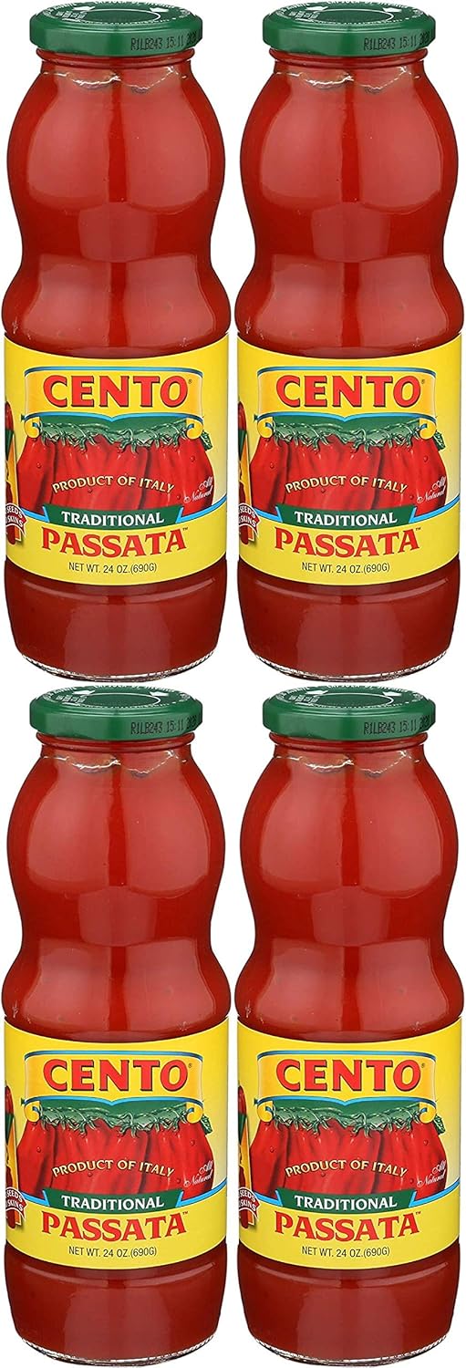 CENTO FOODS Crushed Passata Tomatoes, 24 OZ Pack of 4