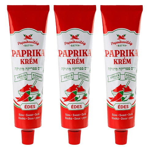 Hungarian Paprika Paste, Sweet (3x160g/5.6oz) Certified Kosher, Imported from Hungary, Similar to
