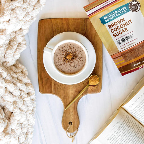 1 (Pack 1) Big Tree Farms Organic Brown Coconut Sugar - Coconut Palm Sugar, Unrefined, Fine Crystals, Cane Sugar