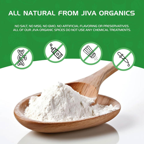 2 Jiva Organics Organic Arrowroot Flour (Powder) Pound Bag - Raw, Non-GMO, Gluten Free