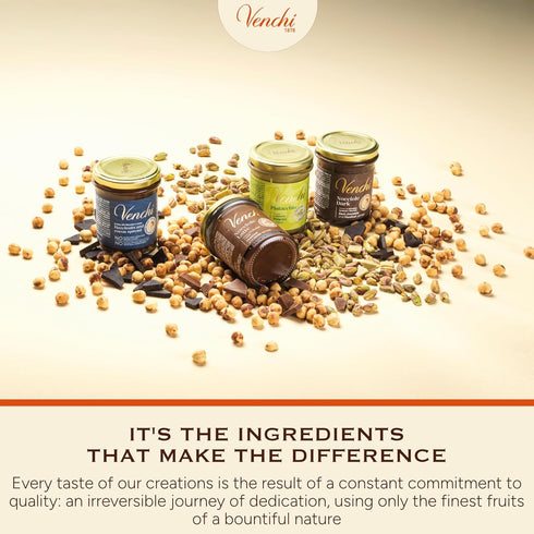 7.05 oz, Venchi - Pistachio Spread, Gluten Free, Free from Dyes and Preservatives, Made in Italy, Gift Idea
