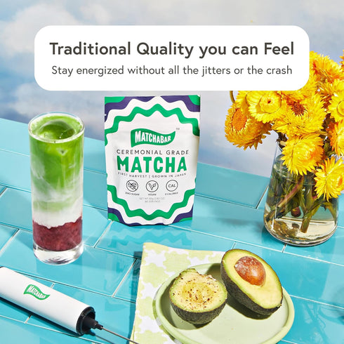 (80g) 0 Matchabar Matcha Powder - Ceremonial Grade Authentic Japanese Matcha Green Tea Powder - Matcha Green Tea Powder