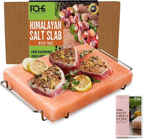 Himalayan Salt Block Cooking Plate 12x8x1.5 for Cooking, Grilling, Cutting and Serving,