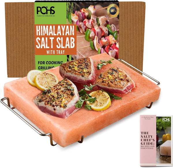 Himalayan Salt Block Cooking Plate 12x8x1.5 for Cooking, Grilling, Cutting and Serving,