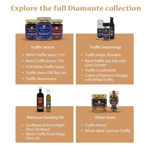 105g Diamante Italy Black Truffle Sea Salt with Glass Grinder - Gourmet Truffle Salt Seasoning - Specialty Seasoning