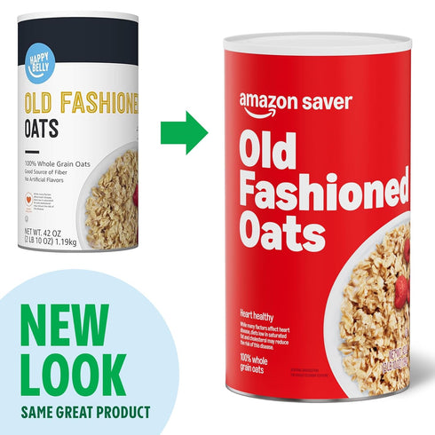 2.6 Lb (Pack 2) Amazon Saver, Whole Grain Old Fashioned Oats