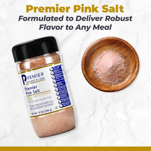 12 oz Premier Research Labs Pink Salt - Our Pink Sea Salt is a Hawaiian Red Alaea Sea Salt and Australian Salt Blend