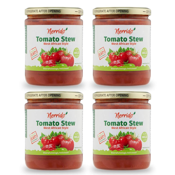 Nerrido Canned Tomato Stew & Jollof Rice Red Sauce, African Style Pasta