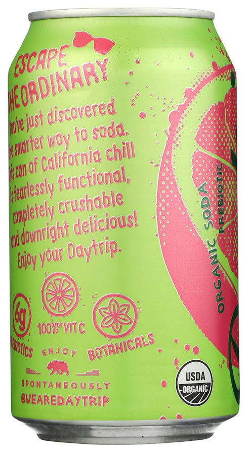 12 Oz Daytrip, Grapefruit Lime Prebiotic Soda, Fl