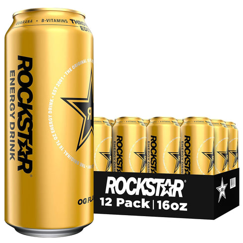 Rockstar Energy Drink, Throwback Edition: O.G., 16 Fl Oz (Pack of 12)