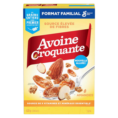 Oatmeal Crisp 628g/22.2 oz, General Mills Almond Cereal, Family Size, Imported from Canada}
