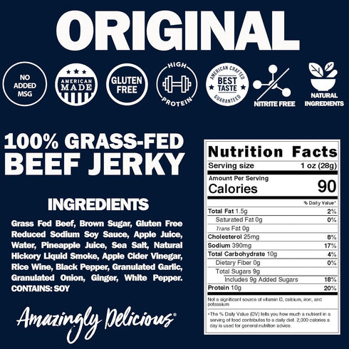 1 Oz 12 Field Trip Beef Jerky, Original, Bag, Bags/carton