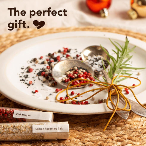 Set 6 6 Set Salt & Pepper Gift Box l Spice & Seasoning for Cooking l Salts & Peppers - Himalayan, Hawaiian, Lemon
