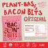 2 packs 6oz Madly Hadley PlantBased Bacon Bits, - | Organic Coconut Vegan Bacon Snack | Topping for Salads, Pasta