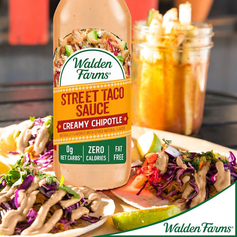 (12 oz 6) Walden Farms Street Taco Sauce Creamy Chipotle - Calorie-Free, Gluten-Free, Low Carb, Keto-Friendly