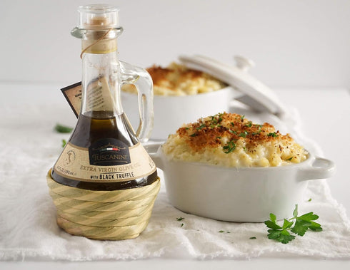 8.5oz, Tuscanini Black Truffle Oil, Made With Premium Italian Extra Virgin Olive Oil, Real Truffle Shavings in the