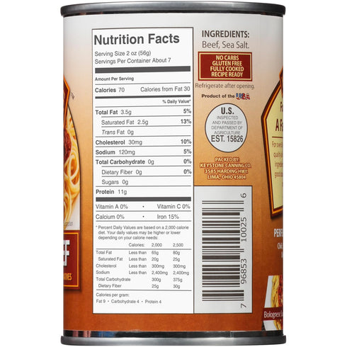 14 Pack 1 Keystone All Natural Ground Beef Ounce Long Term Emergency Survival Food Canned Meat | Fully Cooked Ready