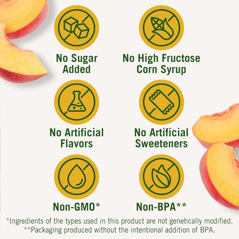 3.75 oz (Pack 24 Del Monte No Sugar Added Diced Peaches Fruit Cup Snacks, Cup of Cups)