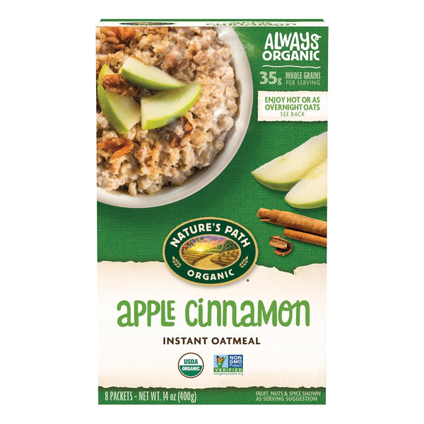 Nature's Path Organic Apple Cinnamon Instant Oatmeal, 14 oz (Pack of 6),