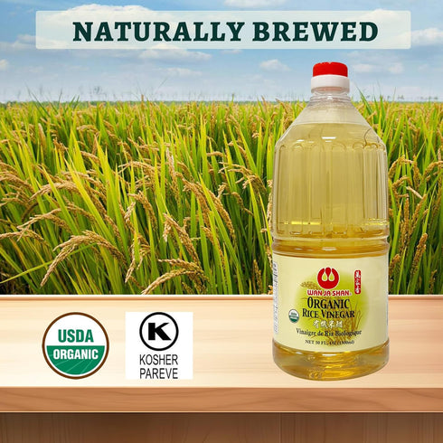 Wan Ja Shan 50oz. 4.5 (50oz Pack 1) Organic Rice Vinegar USDA Certified Organic, Sodium Free, Sugar Free, MSG Free