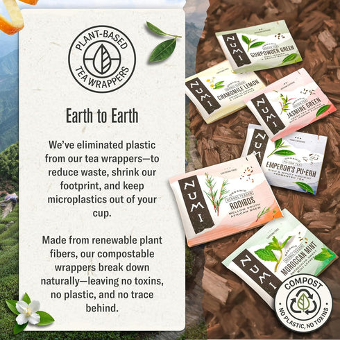 16 Numi Organic White Rose Tea, Tea Bags, White Tea & Fragrant Rosebuds, Low Caffeine